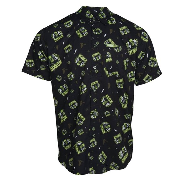 Dixxon Halloween Frankenstein Men Shirt Short Sleeve Button Up Lightweight XL - Picture 2 of 8
